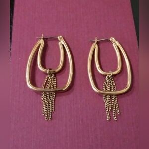 Faux Gold Dangle Earrings